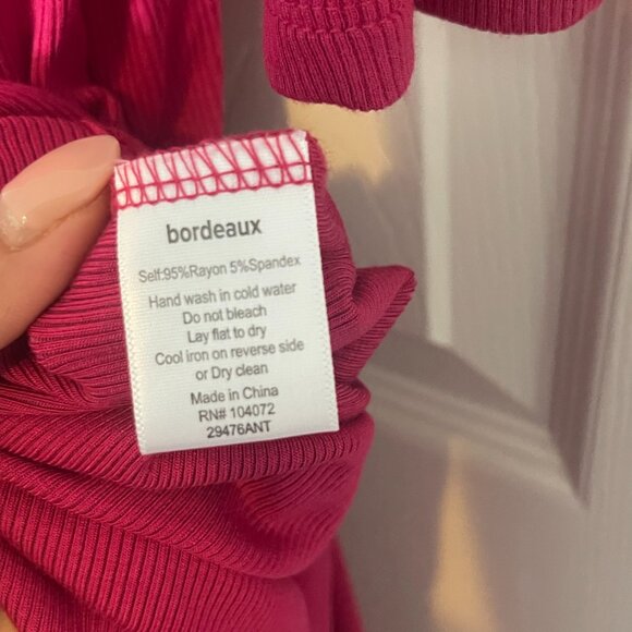 Anthropologie bright pink Long Sleeve Dress NWT - Picture 5 of 7